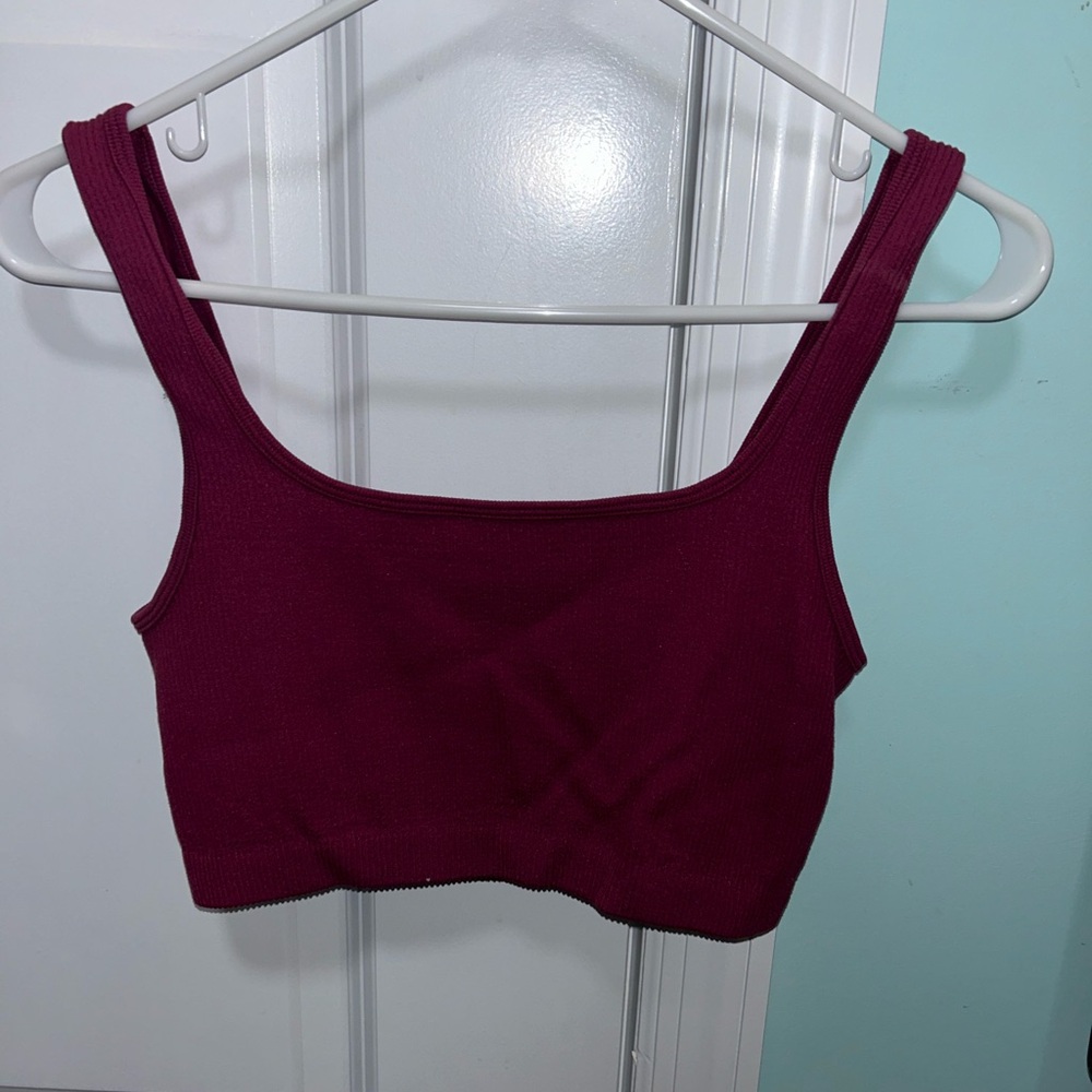 Cotton On Deep Red Crop Top